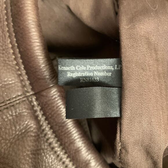 Kenneth Cole Dark Brown Leather Slouchy Hobo Circle Shoulder Bag - Picture 11 of 11